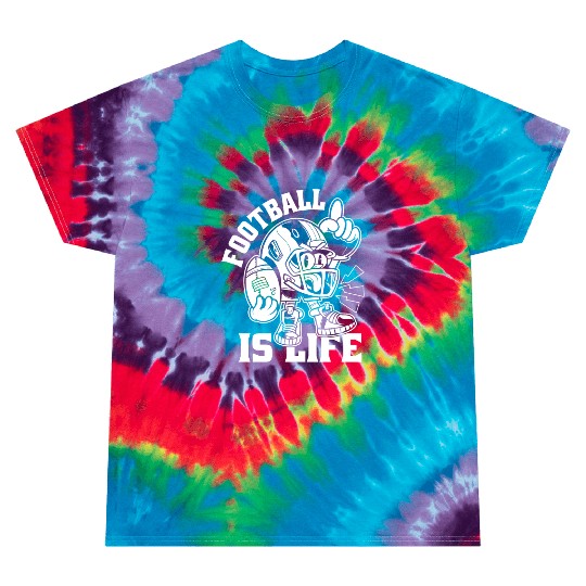 Football Is Life American Football Lover Game Day Tie Dye T Shirts
