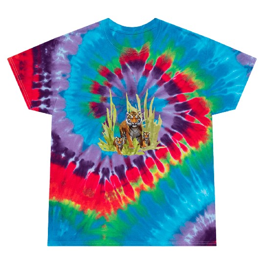 Wildlife Endangered Tiger Cubs Tie Dye T Shirts