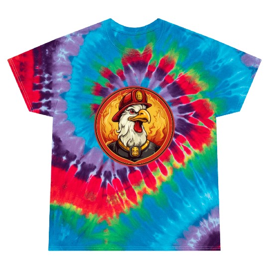 Fire department cock Tie Dye T Shirts