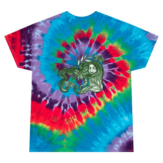 Dragonfly Goddess In Green Tie Dye T Shirts