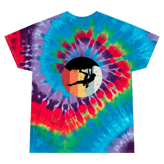 Climber Climbing Bouldering Free Climbing Tie Dye T Shirts