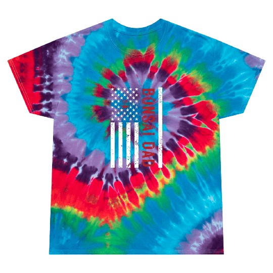 American Flag Bonsai Dad Tie Dye T Shirts