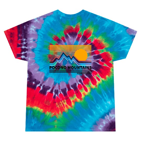 Pocono Mountains Pennsylvania Vintage Retro Hiking Tie Dye T Shirts