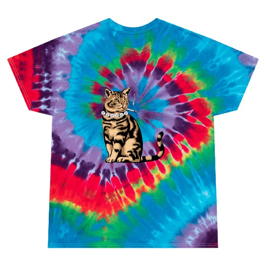 Cat Smoking Tie Dye T Shirts