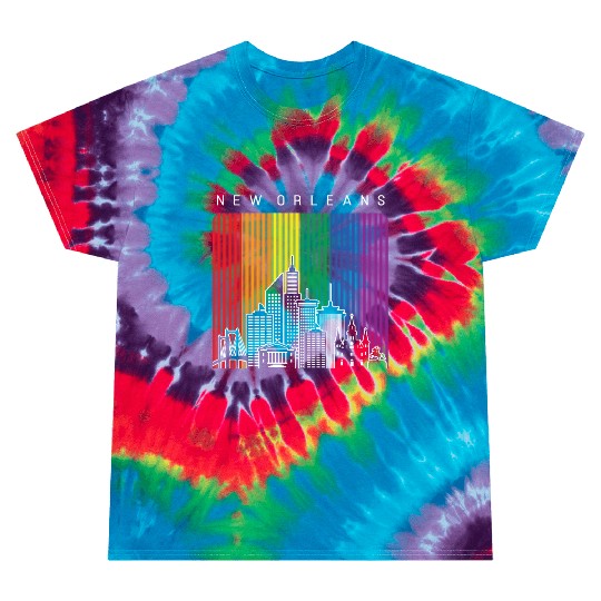 New Orleans Louisiana Rainbow Flag LGBT Pride Tie Dye T Shirts