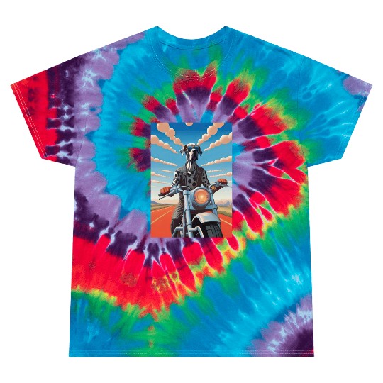 This is Great : Great Dane Riding a Motorcycle Tie Dye T Shirts