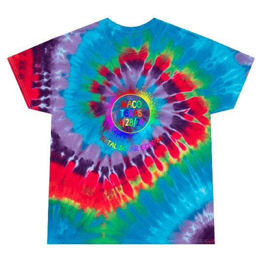 Total Solar Eclipse Waco Texas 4/28/24 Kids Tie Dye T Shirts