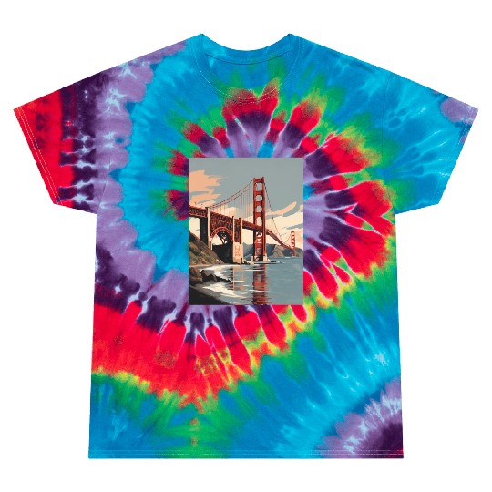 Golden Gate Bridge California Tie Dye T Shirts, Golden Gate