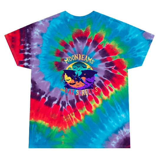 Moonbeams And Bat Screams Funny Cute Halloween Tie Dye T Shirts