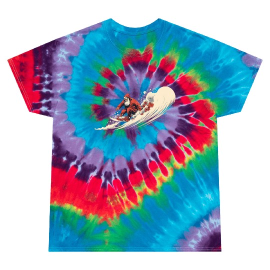 Surfing Santa Summer Christmas Tie Dye T Shirts