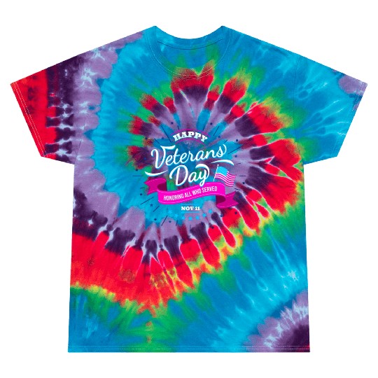 Text Veterans day Tie Dye T Shirts