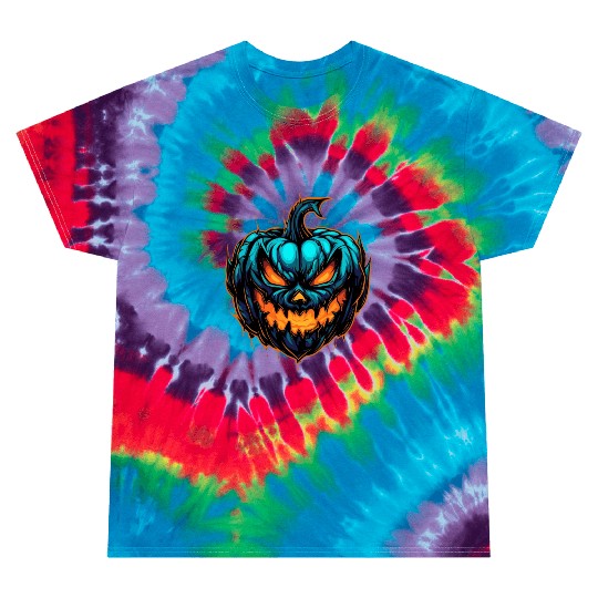 Spooky Colorful Halloween Pumpkin Tie Dye T Shirts