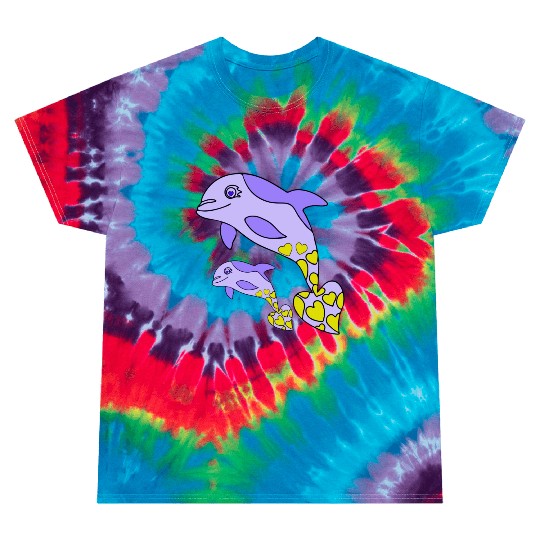 The Endearing Dance of Dolphin Mom and Kid Tie Dye T Shirts