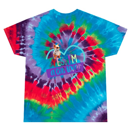 YES, I'M A CAT LOVER, cat, space cat, Pet lovers Tie Dye T Shirts
