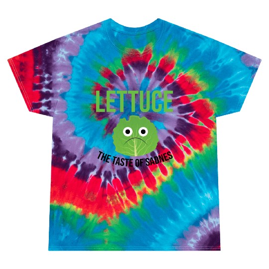 Lettuce The Taste of Sadness Funny Vegan Green FF Band Tie Dye T Shirts