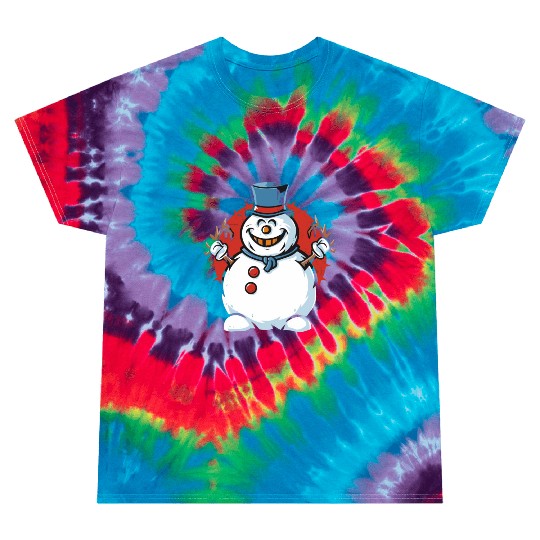 frosty snowman creepy Tie Dye T Shirts