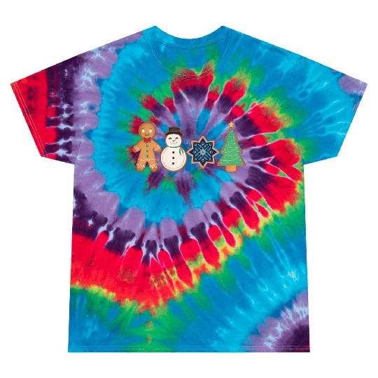 Christmas Gingerbread Cookie Tie Dye T Shirts