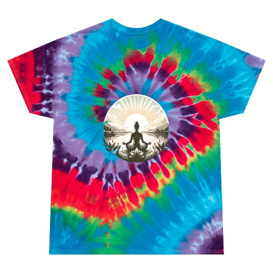 Yoga lotus design Tie Dye T Shirts
