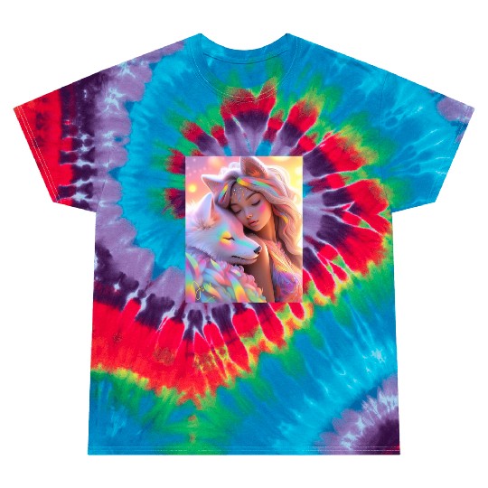Rainbow Friends - White Wolf and Girl Tie Dye T Shirts
