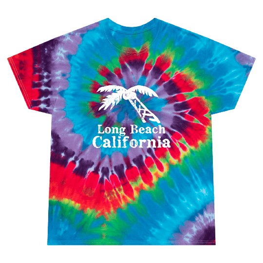 Long Beach California Palm Tree Souvenirs Gifts Tie Dye T Shirts
