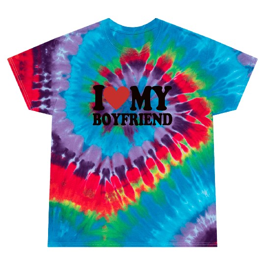 I Love My Boyfriend Tie Dye T Shirts Baby Tees for Women Y2k