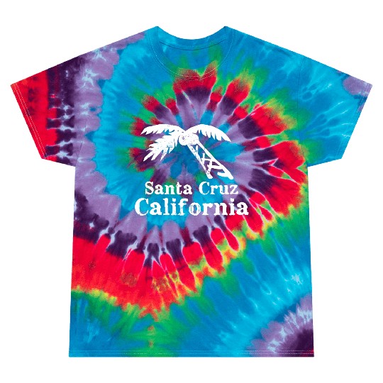 Santa Cruz California Palm Tree Souvenirs Gifts Tie Dye T Shirts