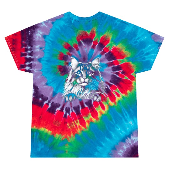 More Treats persian 2- Cute realistic cat drawing Tie Dye T Shirts
