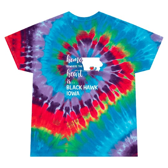 Black Hawk County Iowa Is Where My Heart Is Gift Tie Dye T Shirts