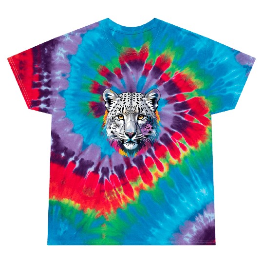 Snow Leopard Tie Dye T Shirts