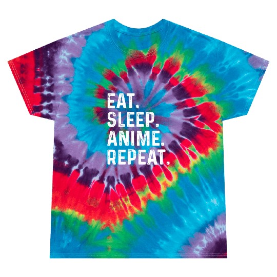 Eat Sleep Anime Repeat Gift for Manga Fans Tie Dye T Shirts