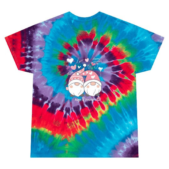 Gnome Sweet Love A Valentine's Day Gift for Lovers Tie Dye T Shirts