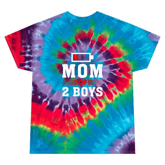 Mom of 2 Boys Mom and Son Matching Mom Tie Dye T Shirts