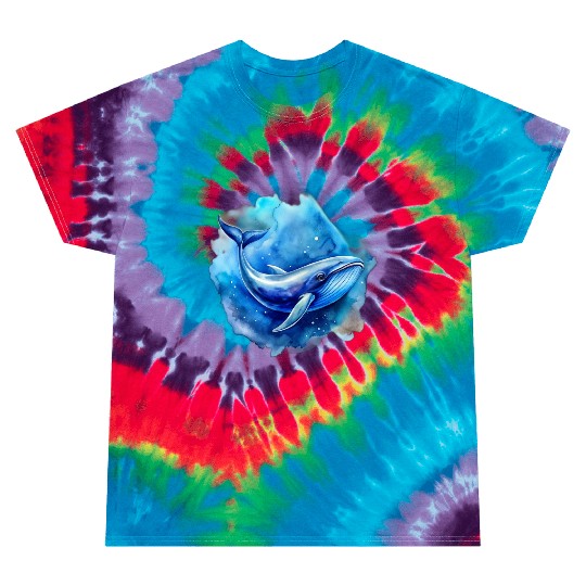 blue whale Tie Dye T Shirts