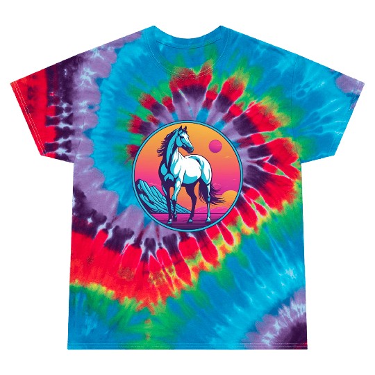Synthwave Horse 3 Tie Dye T Shirts