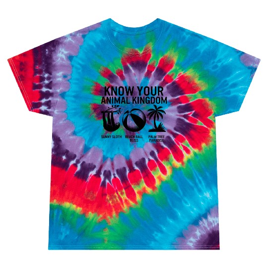 Beach Tie Dye T Shirts, Know Your Animal Kingdom Sloth Beach