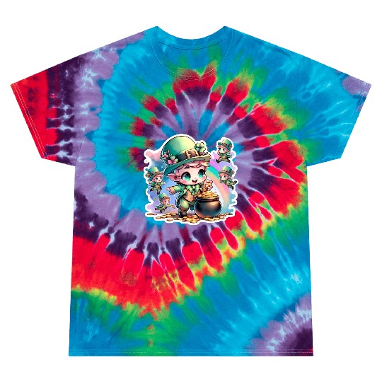 Saint Patrick's Day Chibi Leprechauns Tie Dye T Shirts