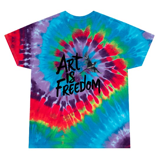 Art is Freedom Flying Bird graphic Tie Dye T Shirts