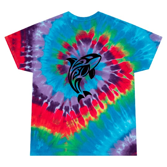 Jumping Orca T Tattoo Style Tie Dye T Shirts