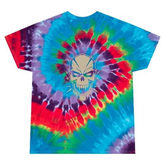 Agressive menacing skull Tie Dye T Shirts