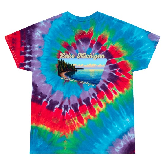Lake Michigan Unsalted and shark-free Tie Dye T Shirts