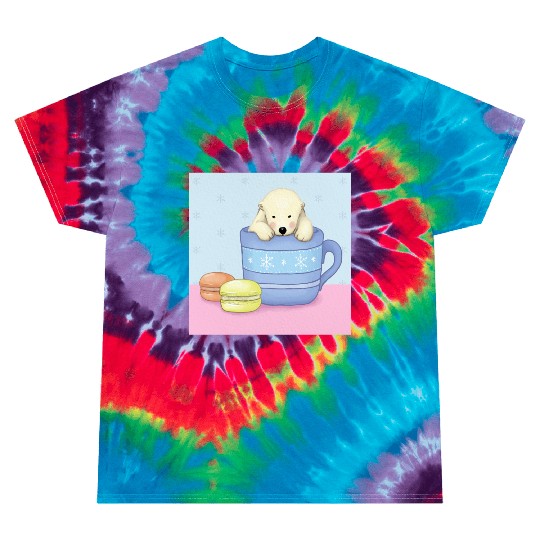 Cute Polar Bear Illustration (Color) Tie Dye T Shirts