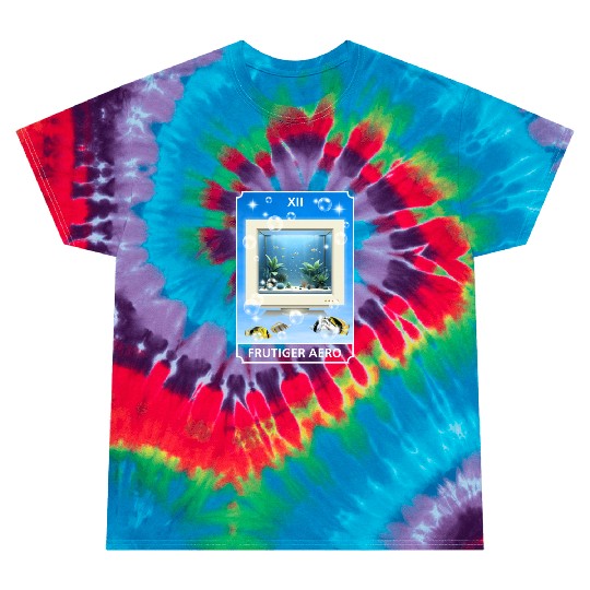 Frutiger Aero Aesthetic Tech Computer Aquarium Tie Dye T Shirts