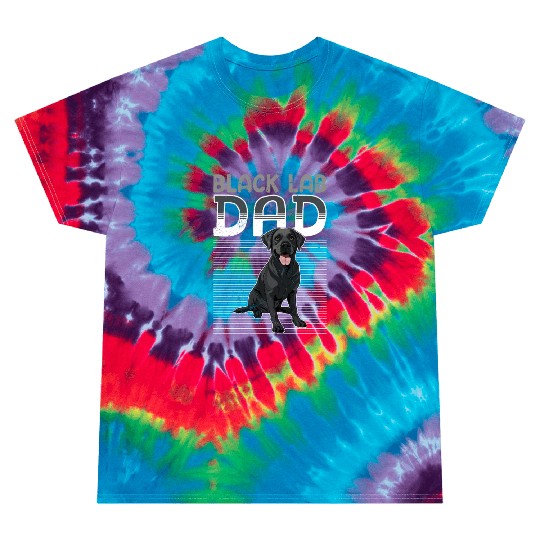 Black Labrador BLACK LAB DAD Labrador Owner Tie Dye T Shirts