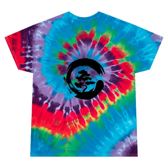 Bonsai Tree in Enso Circle Tie Dye T Shirts
