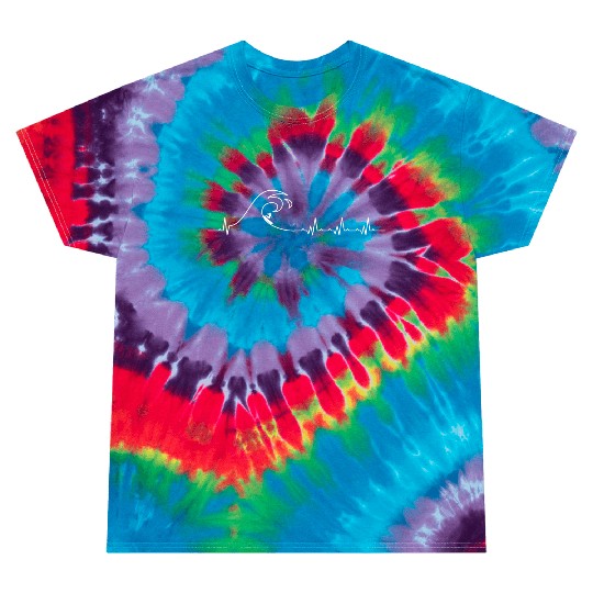 Heartbeat surfing Tie Dye T Shirts