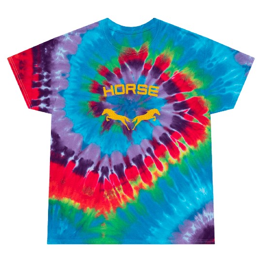 Horses Double Horse Riding Horsepower Lover T Tie Dye T Shirts