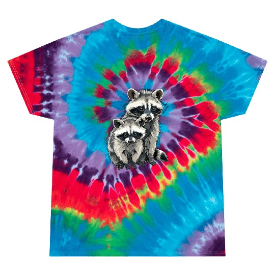 Opossum and raccoon Tie Dye T Shirts