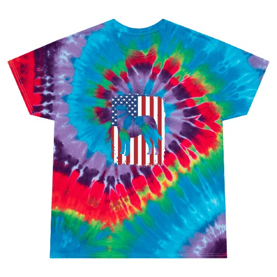 American Flag Patriotic Irish Wolfhound Dog Tie Dye T Shirts