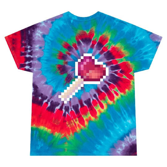 Pixel Art Sprite Cute Heart Lollipop Tie Dye T Shirts