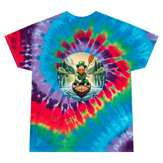 St. Patrick's Day Shamrock St Paddy's Day Kayak Tie Dye T Shirts
